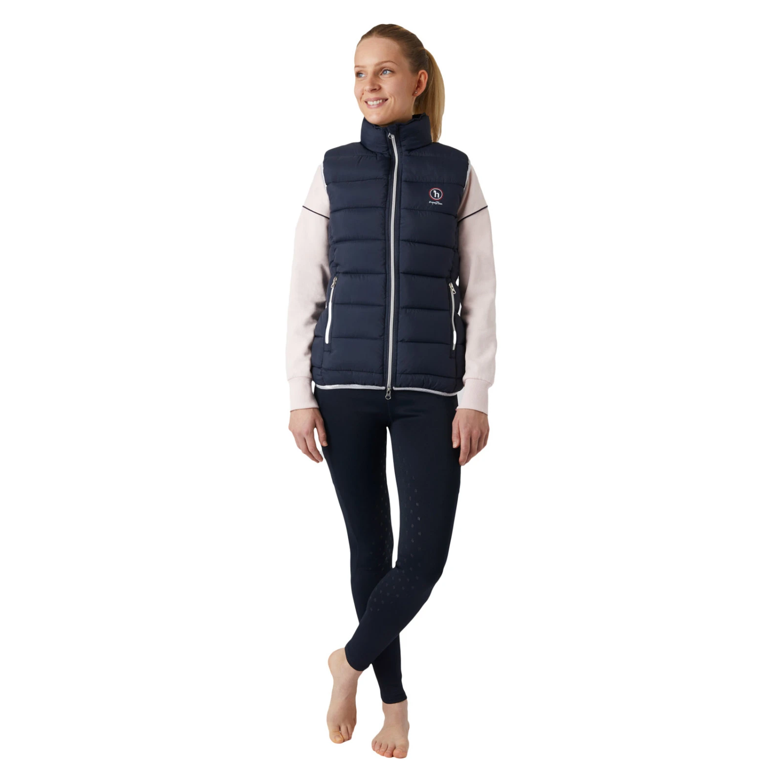 Horze Janea Young Rider Padded Vest - Dark Navy 6 Horze Janea Young Rider Padded Vest - Dark Navy - Image 4