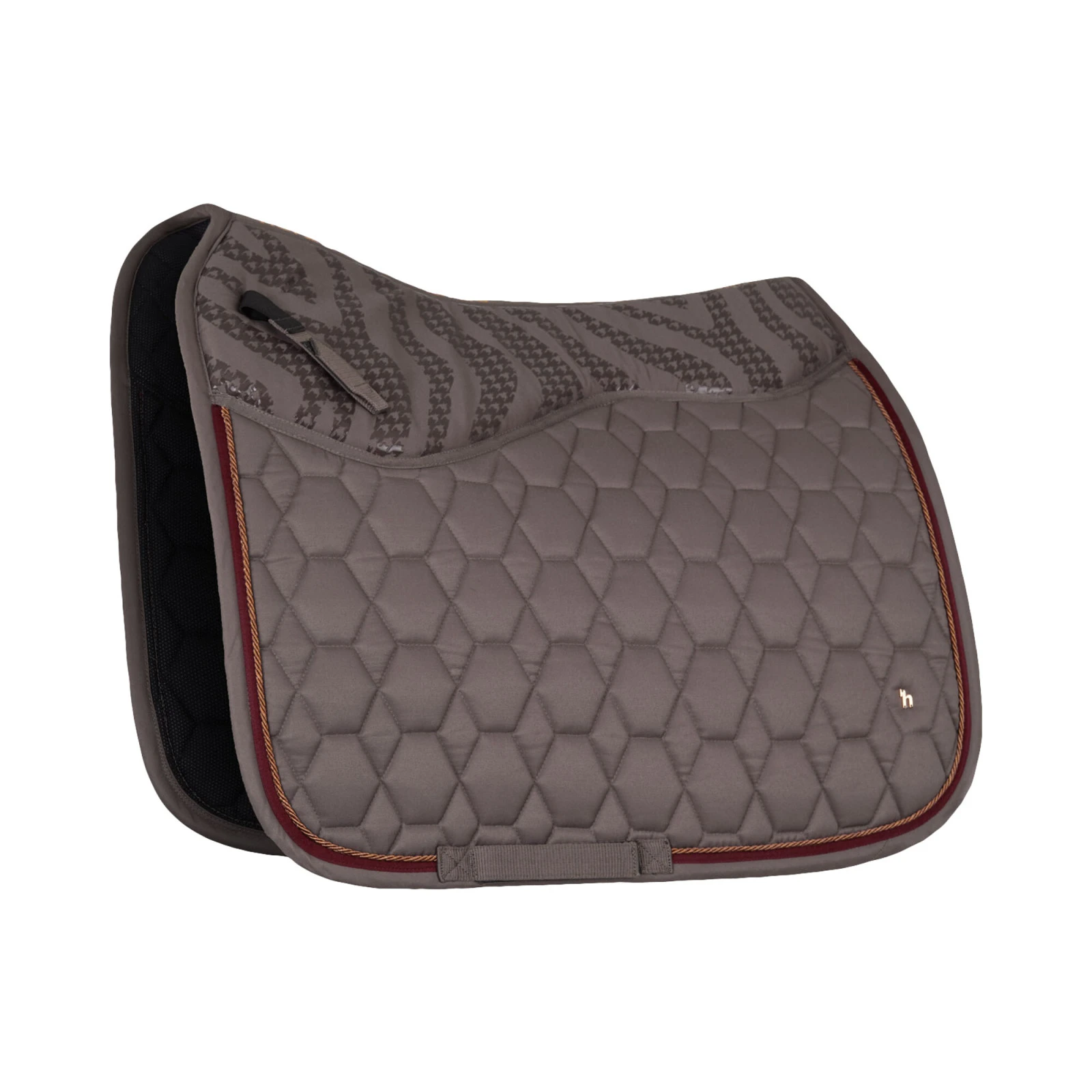 Horze Kenya Anti Slip Dressage Saddle Pad - Rhubarb Dark Red 10 Horze Kenya Anti Slip Dressage Saddle Pad - Rhubarb Dark Red - Image 8