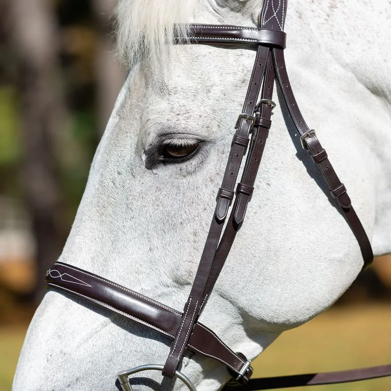 Equinavia Valkyrie Wide Noseband Hunter Bridle W/Reins - Chocolate Brown 5 Equinavia Valkyrie Wide Noseband Hunter Bridle W/Reins - Chocolate Brown - Image 3