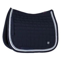 B Vertigo Cameron Double Corded Dressage Saddle Pad - Dark Navy