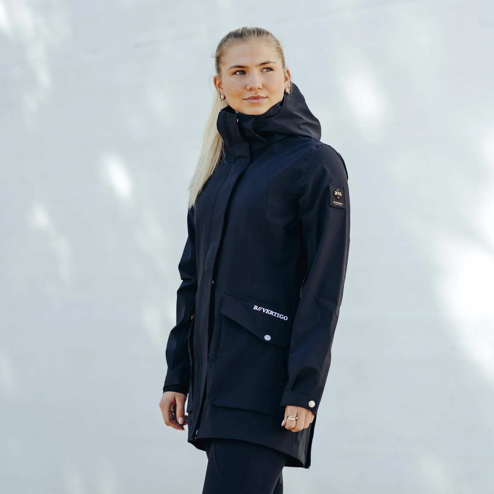 B Vertigo Caroline Womens Water Proof Shell Jacket - Dark Navy 4 B Vertigo Caroline Womens Water Proof Shell Jacket - Dark Navy - Image 2