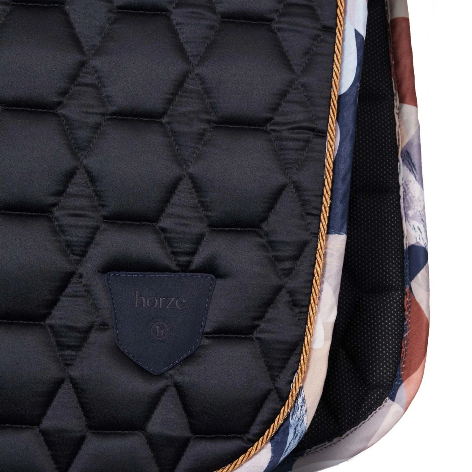Horze Terrazzo Grip Tech Dressage Saddle Pad - Dark Navy 6 Horze Terrazzo Grip Tech Dressage Saddle Pad - Dark Navy - Image 4