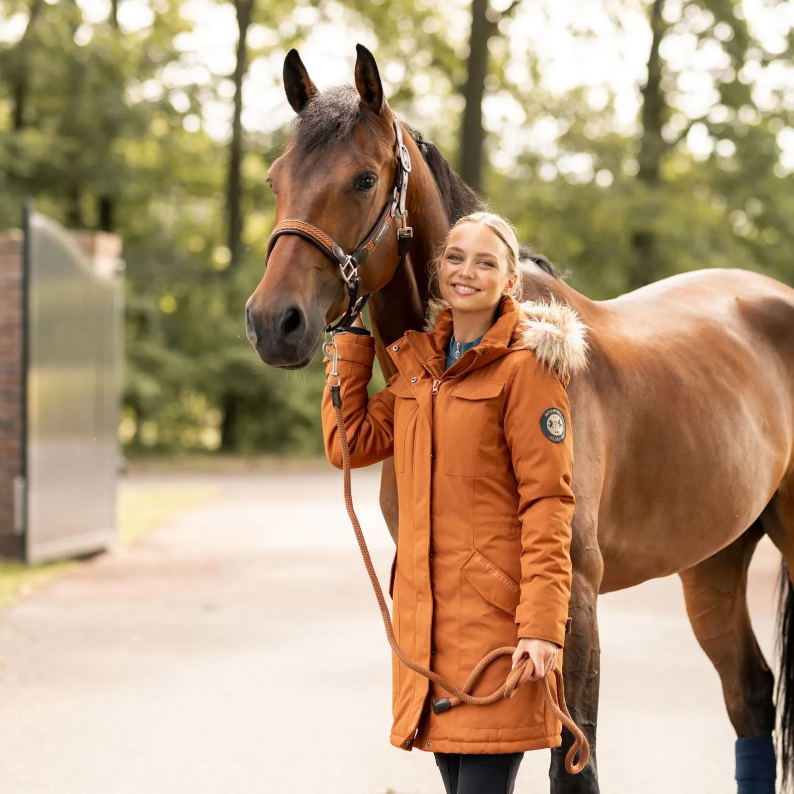 B Vertigo Gwen Womens Parka Riding Jacket - Leather Brown 6 B Vertigo Gwen Womens Parka Riding Jacket - Leather Brown - Image 4