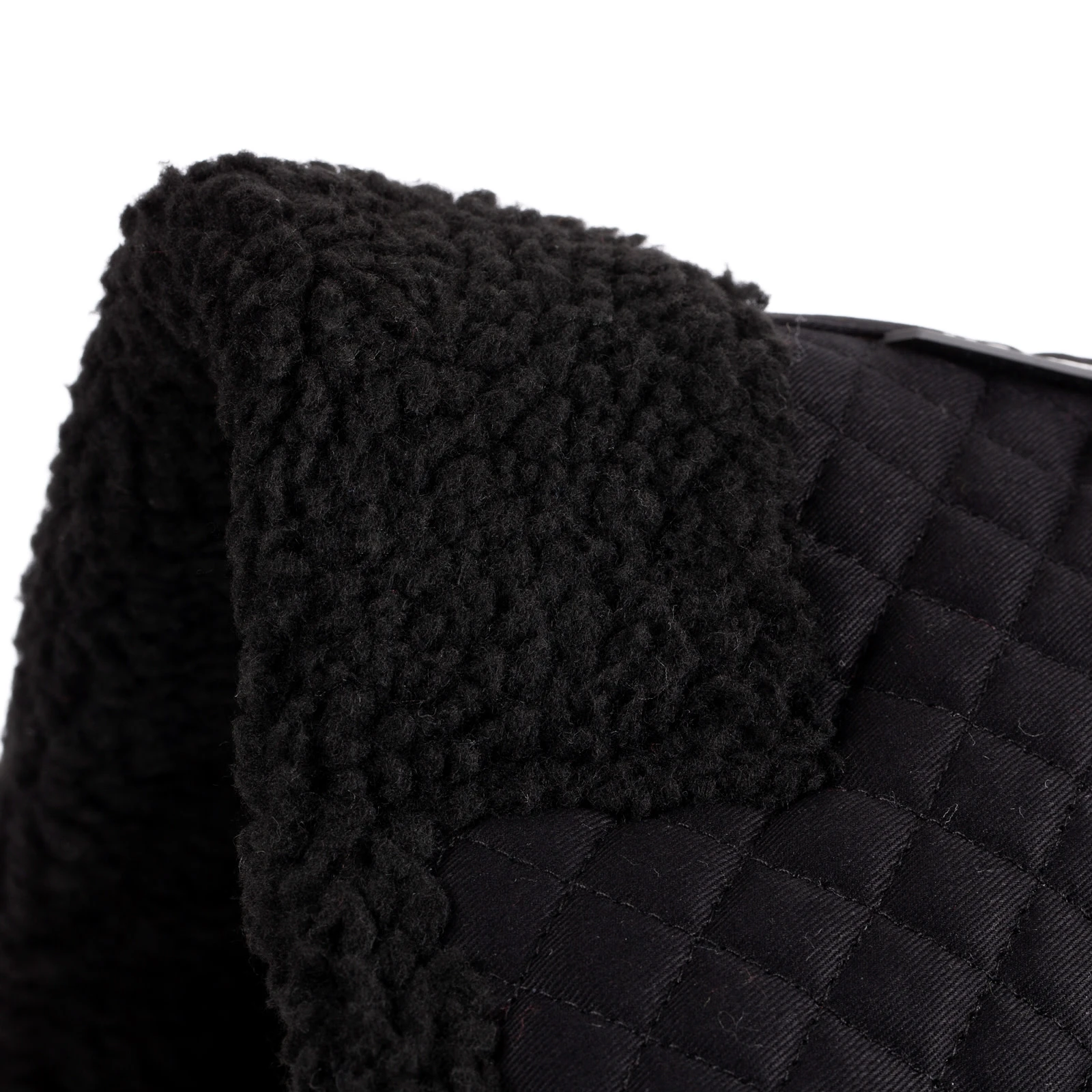 Horze Fur Half Pad - Black 7 Horze Fur Half Pad - Black - Image 5