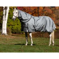 Equinavia Thunder360 Detachable Neck Mid Weight Turnout Blanket 200g - Pewter Gray