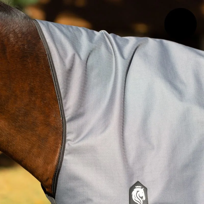 Equinavia Arktis Extended Neck Light Weight Turnout Blanket 100g - Charcoal Gray 5 Equinavia Arktis Extended Neck Light Weight Turnout Blanket 100g - Charcoal Gray - Image 3
