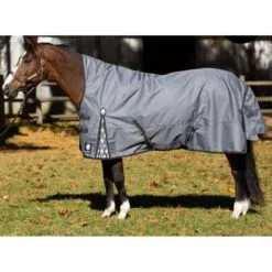 Equinavia Arktis Extended Neck Mid Weight Turnout Blanket 200g - Charcoal Gray
