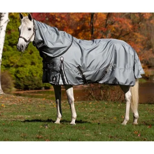 Equinavia Thunder360 Detachable Neck Turnout Sheet - Pewter Gray 3 Equinavia Thunder360 Detachable Neck Turnout Sheet - Pewter Gray -Equinavia Shop 678036 800 800