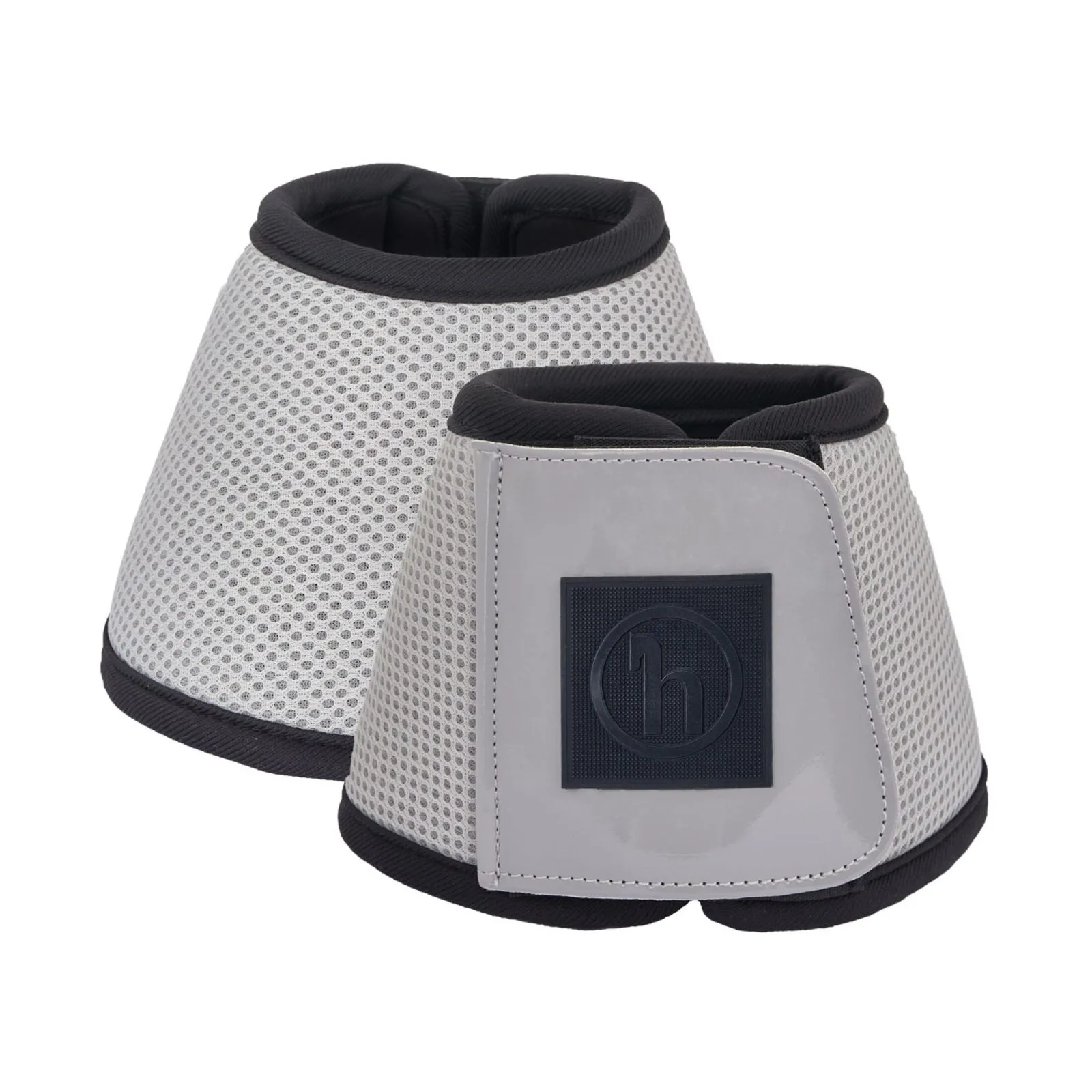 Horze Smoky Twilight Air Mesh Bell Boots - Quiet Grey 3 Horze Smoky Twilight Air Mesh Bell Boots - Quiet Grey