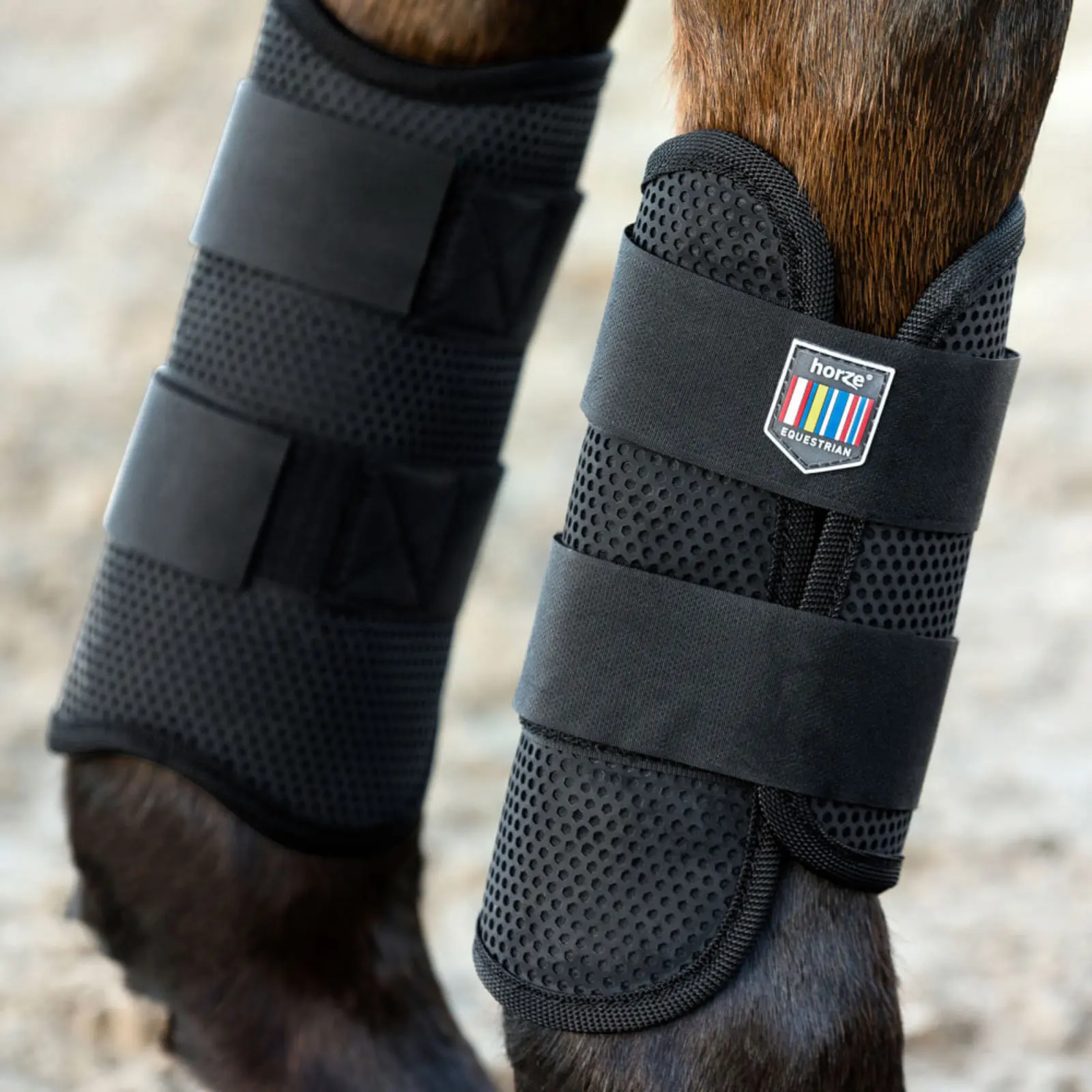 Horze Impact Flexi Strike Guard Boots - Front - Black 4 Horze Impact Flexi Strike Guard Boots - Front - Black - Image 2