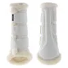 Horze Wilton Faux Fur Brushing Boots - White