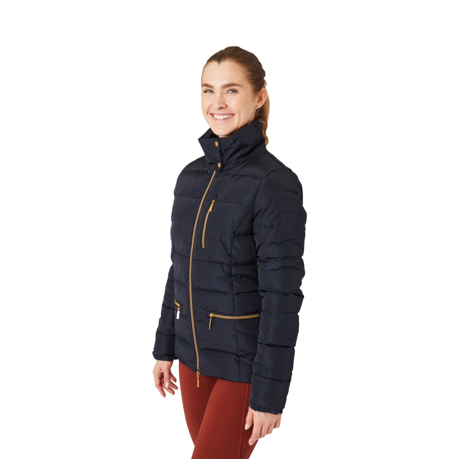 Horze Kiara Womens Padded Jacket - Dark Navy 10 Horze Kiara Womens Padded Jacket - Dark Navy - Image 8