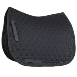 Horze Noir Pearl Corded Dressage Saddle Pad - Dark Navy