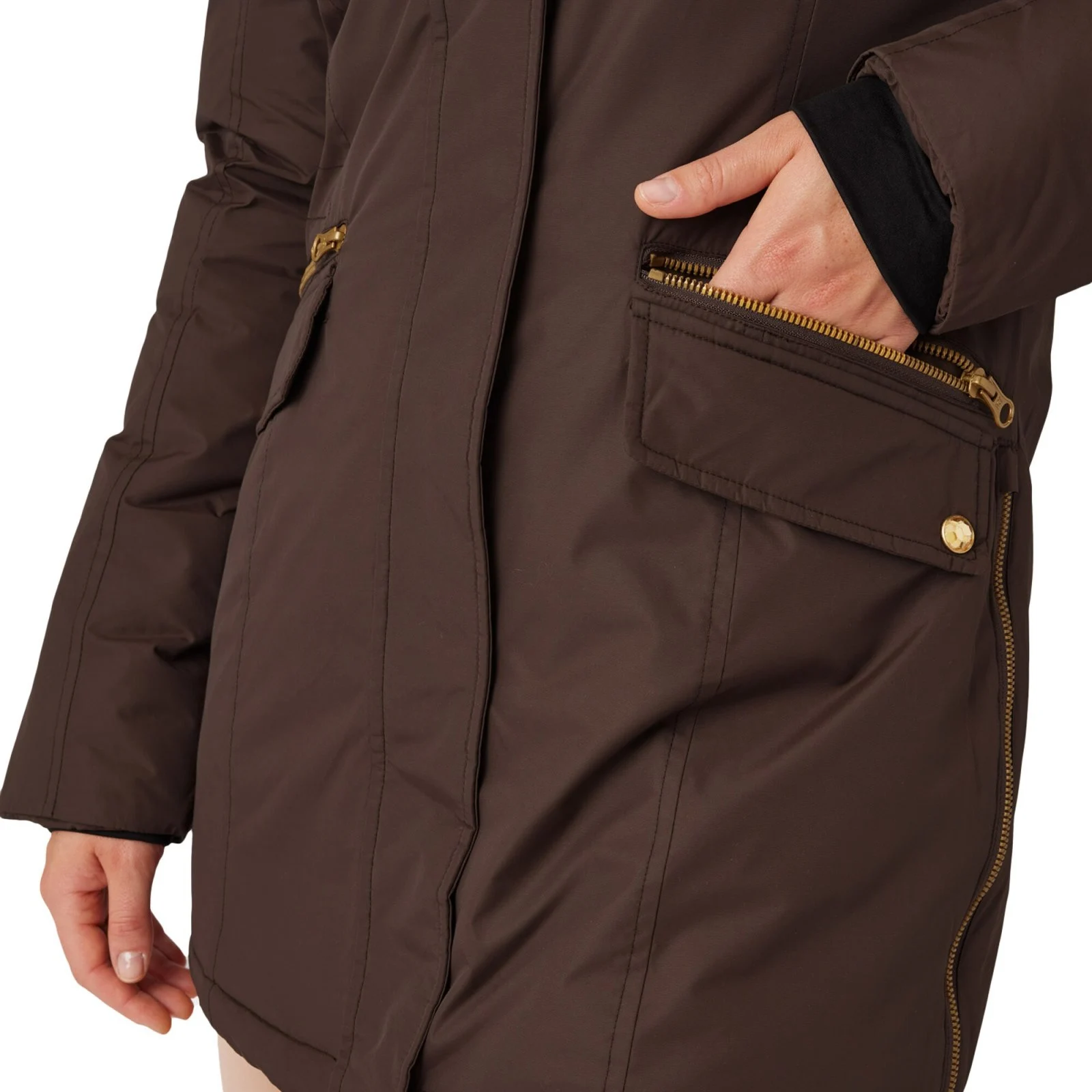 Horze Mikaela Womens Parka Winter Jacket - Chocolate Martini 14 Horze Mikaela Womens Parka Winter Jacket - Chocolate Martini - Image 12