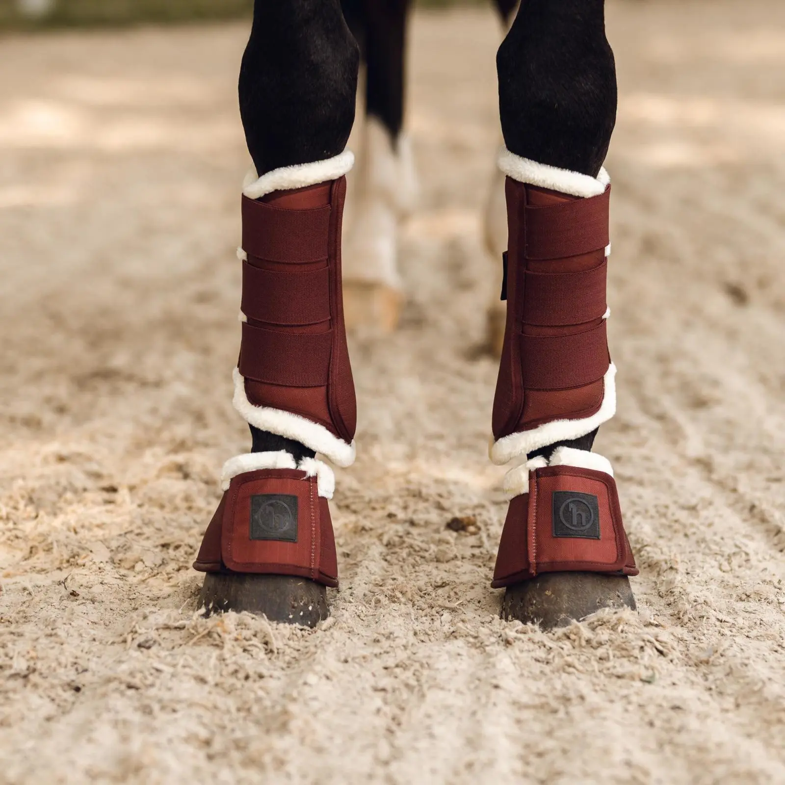 Horze Terrazzo Bell Boots With Fleece - Smoked Paprika 9 Horze Terrazzo Bell Boots With Fleece - Smoked Paprika - Image 7