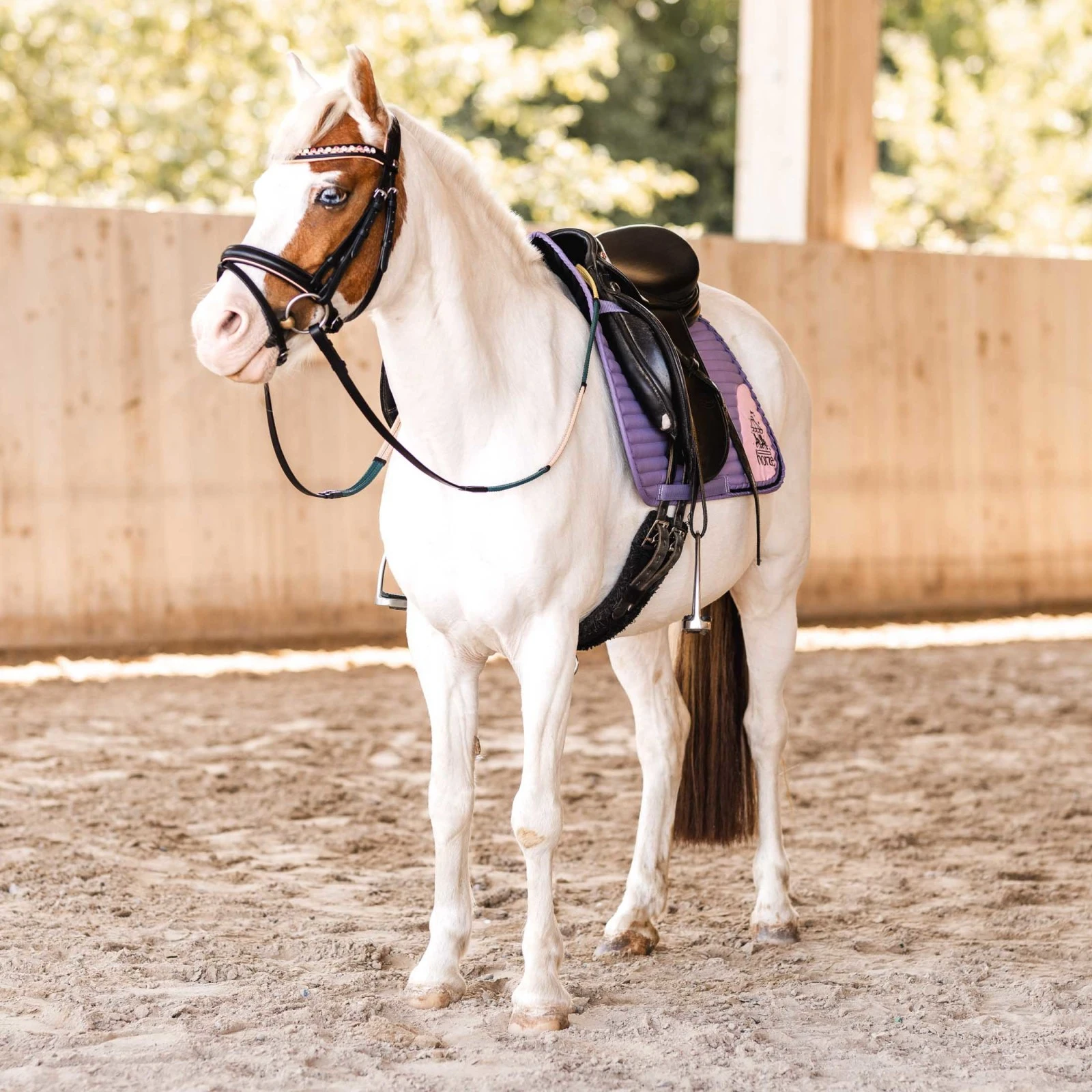 Horze Magical Carousel Pony Saddle Pad - Grey Ridge Purple 6 Horze Magical Carousel Pony Saddle Pad - Grey Ridge Purple - Image 4