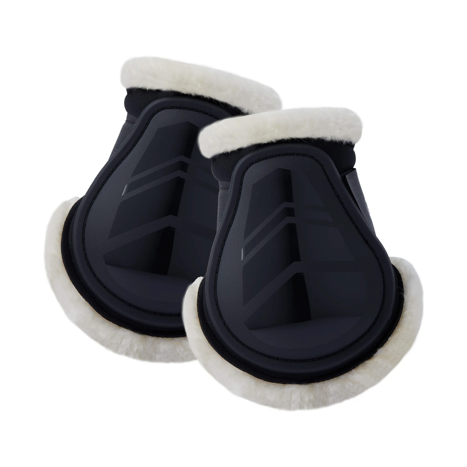 Horze Caliber Fleece Hind Fetlock Boots - Black 3 Horze Caliber Fleece Hind Fetlock Boots - Black