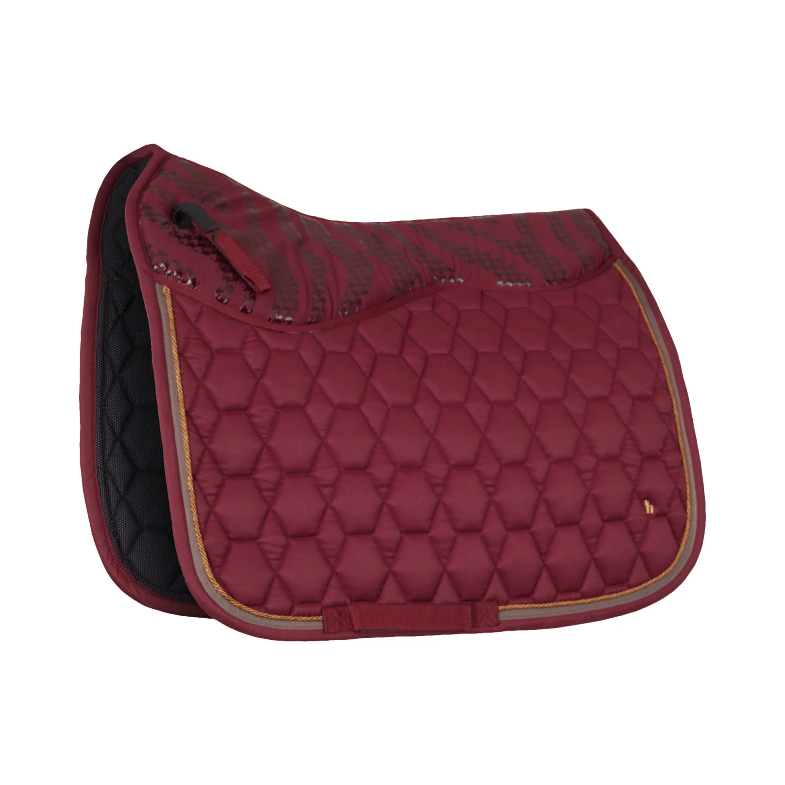 Horze Kenya Anti Slip Dressage Saddle Pad - Rhubarb Dark Red 3 Horze Kenya Anti Slip Dressage Saddle Pad - Rhubarb Dark Red
