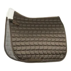 Horze Houston Comfort Fleece Dressage Saddle Pad - Bison Dark Brown