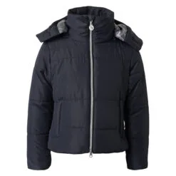 Horze Anike Kids Soft Puffer Winter Jacket - Dark Navy