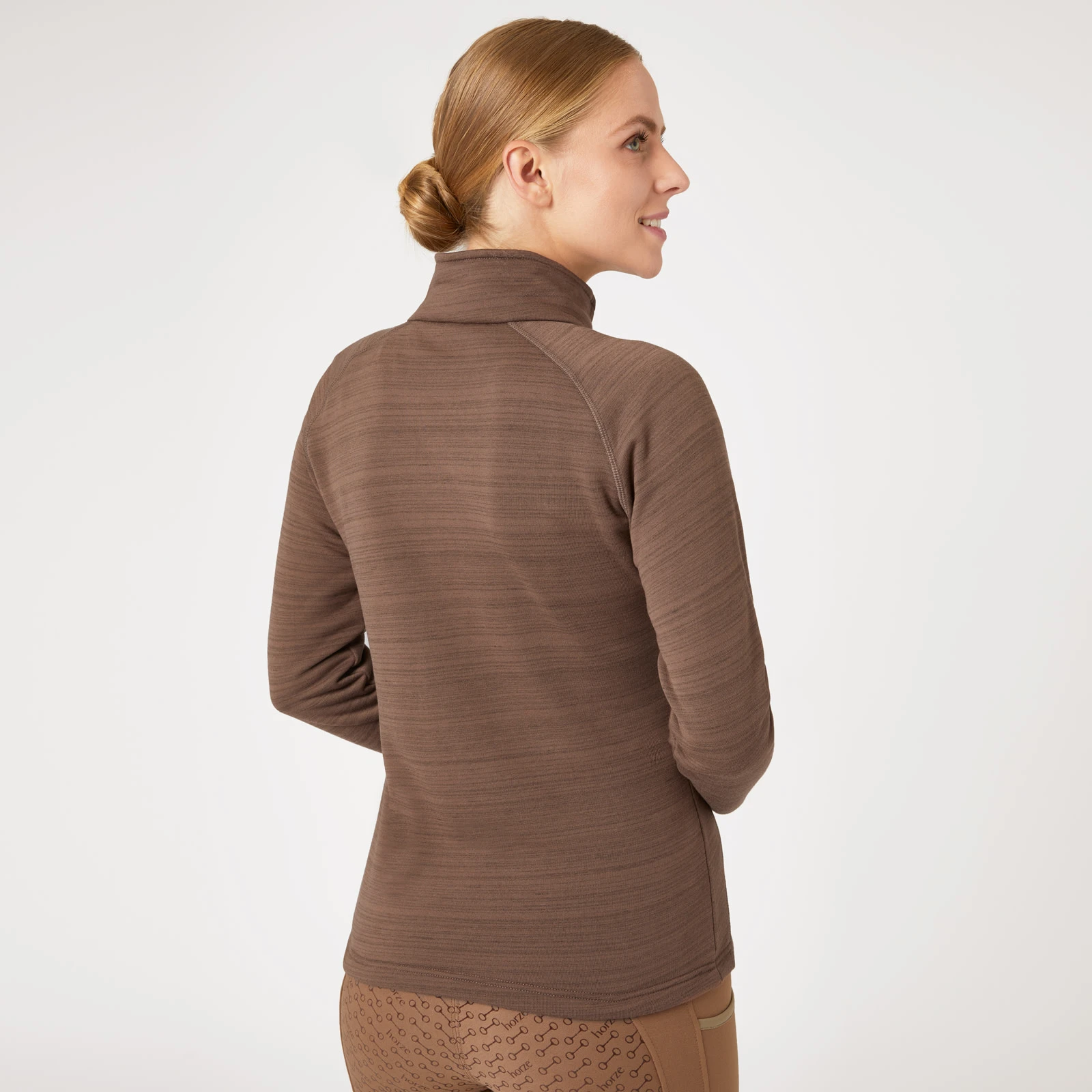 Horze Addison Womens Fleece Riding Jacket - French Roast 10 Horze Addison Womens Fleece Riding Jacket - French Roast - Image 8