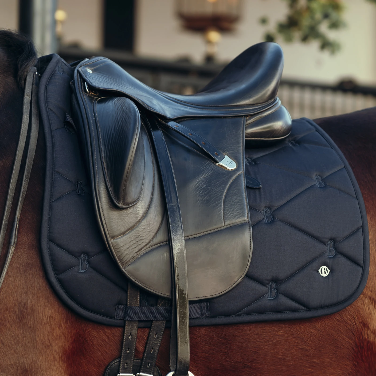 B Vertigo Laurel Quick Dry Dressage Saddle Pad - Dark Navy 6 B Vertigo Laurel Quick Dry Dressage Saddle Pad - Dark Navy - Image 4