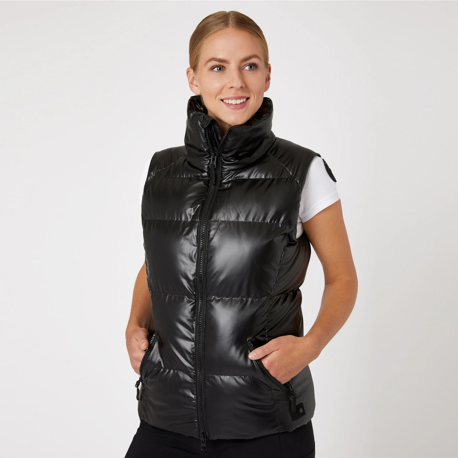 Horze Rianna Womens Shine Padded Vest - Black 6 Horze Rianna Womens Shine Padded Vest - Black - Image 4