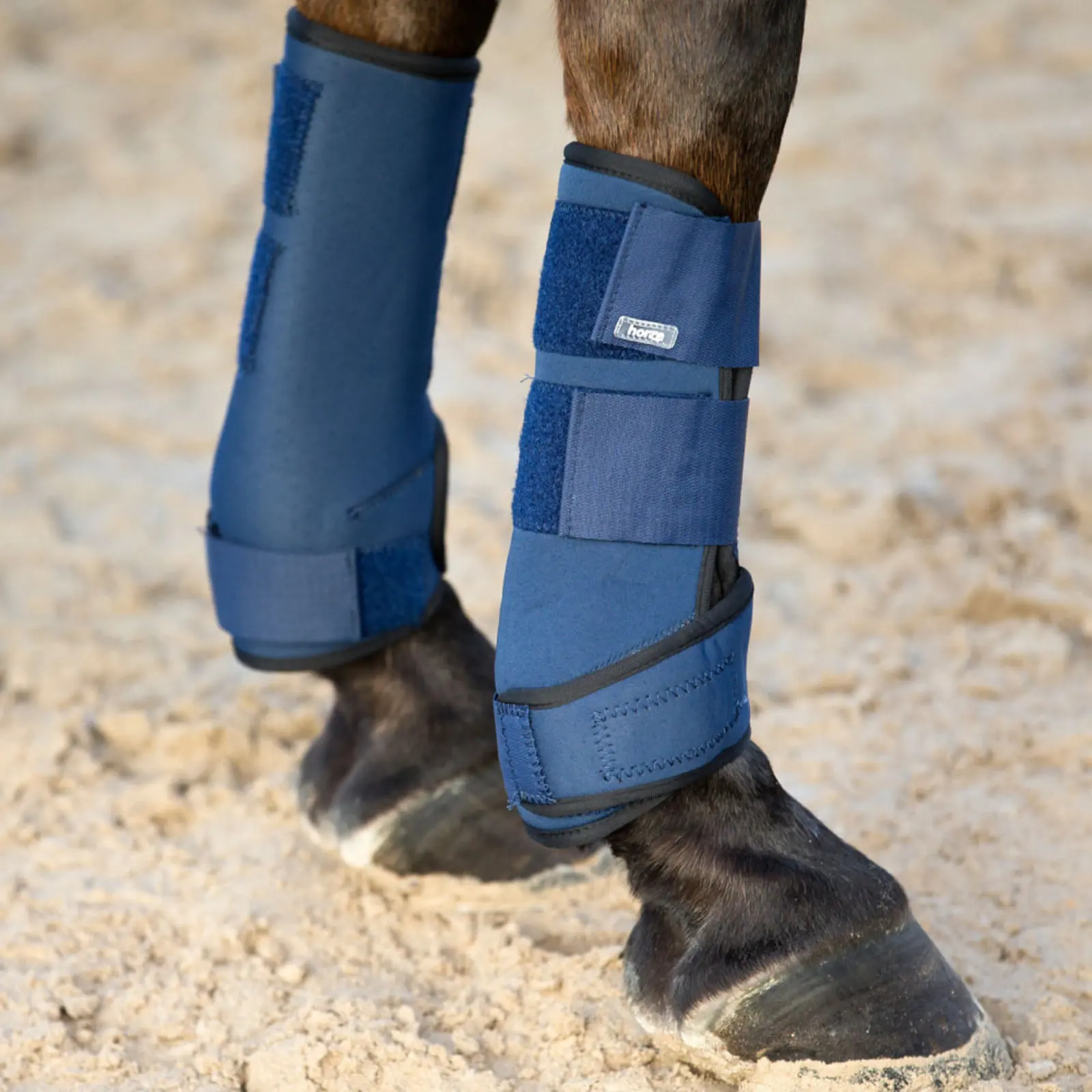 Horze Brushing Boots - Blue 4 Horze Brushing Boots - Blue - Image 2