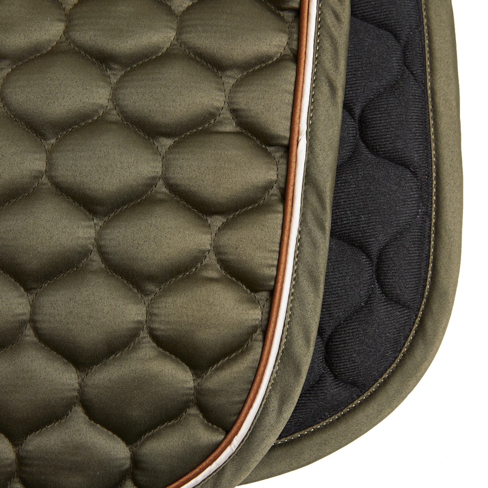 Horze Sandnes Dressage Saddle Pad - Dark Olive 4 Horze Sandnes Dressage Saddle Pad - Dark Olive - Image 2