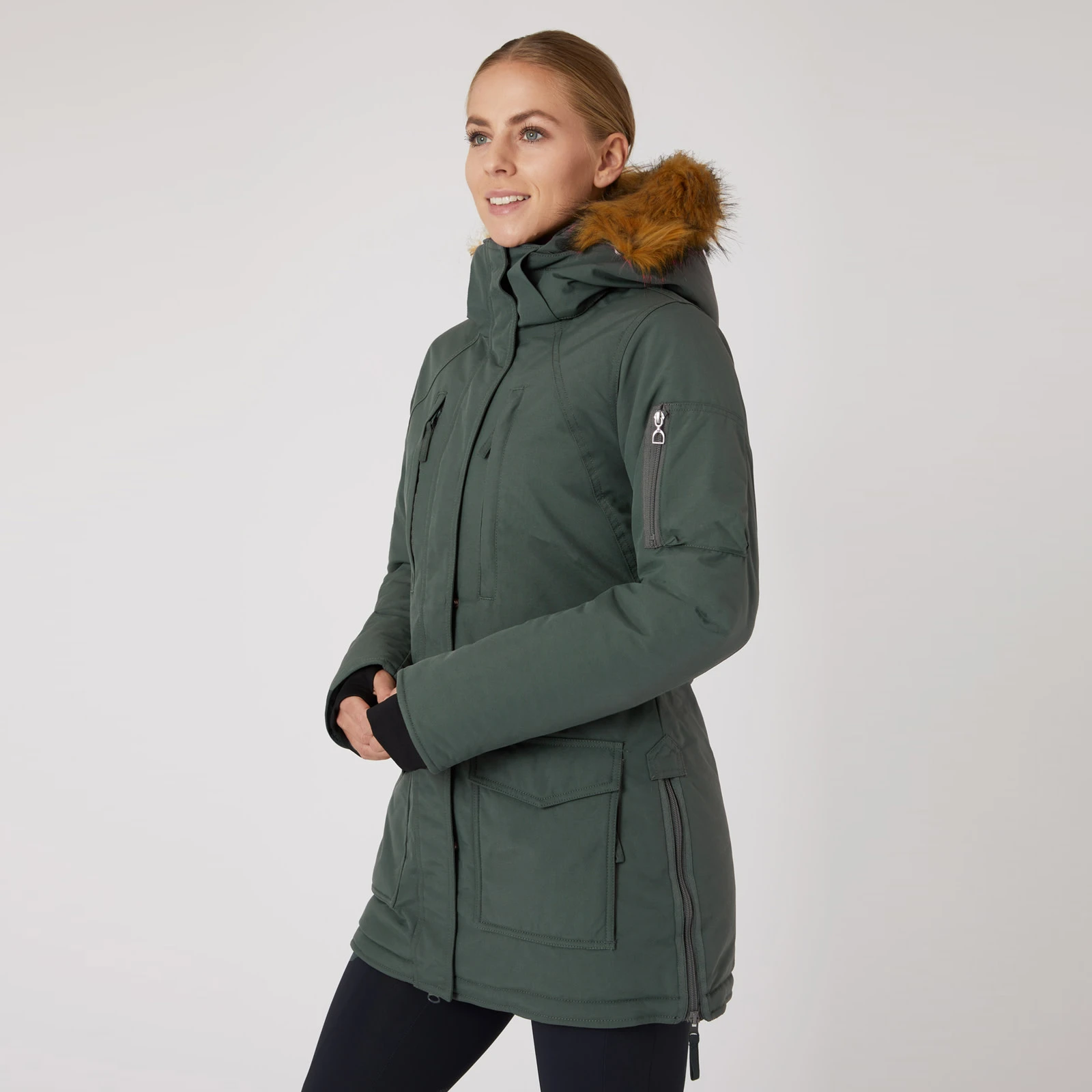 Horze Womens Brooke Long Parka Jacket - Urban Chic 9 Horze Womens Brooke Long Parka Jacket - Urban Chic - Image 7
