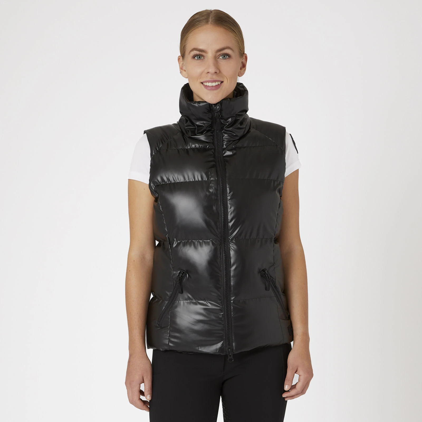 Horze Rianna Womens Shine Padded Vest - Black 7 Horze Rianna Womens Shine Padded Vest - Black - Image 5
