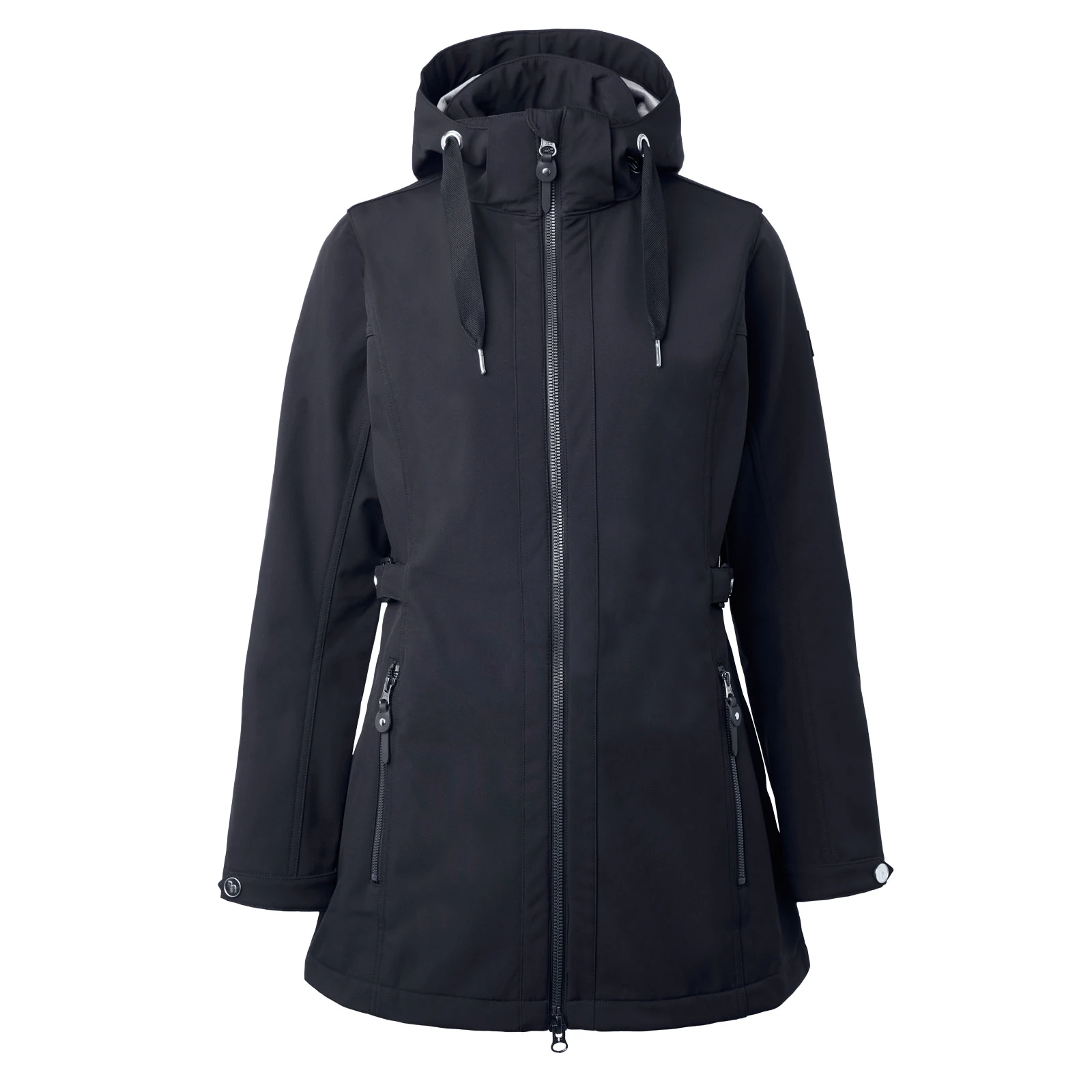Horze Freya Womens Long Softshell Jacket - Black 3 Horze Freya Womens Long Softshell Jacket - Black