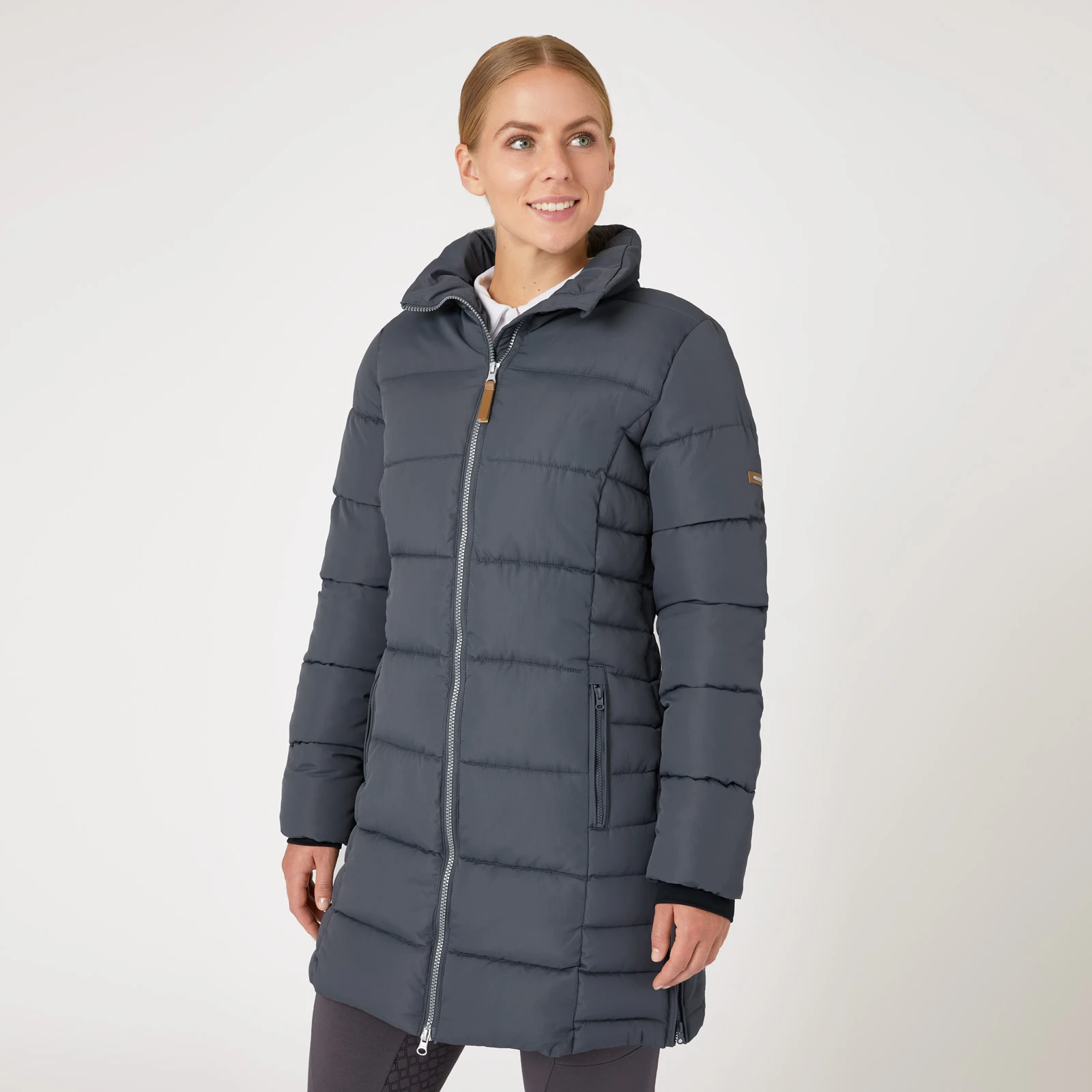 Horze Claire Womens Side Zip Riding Jacket - Blackened Pearl 8 Horze Claire Womens Side Zip Riding Jacket - Blackened Pearl - Image 6