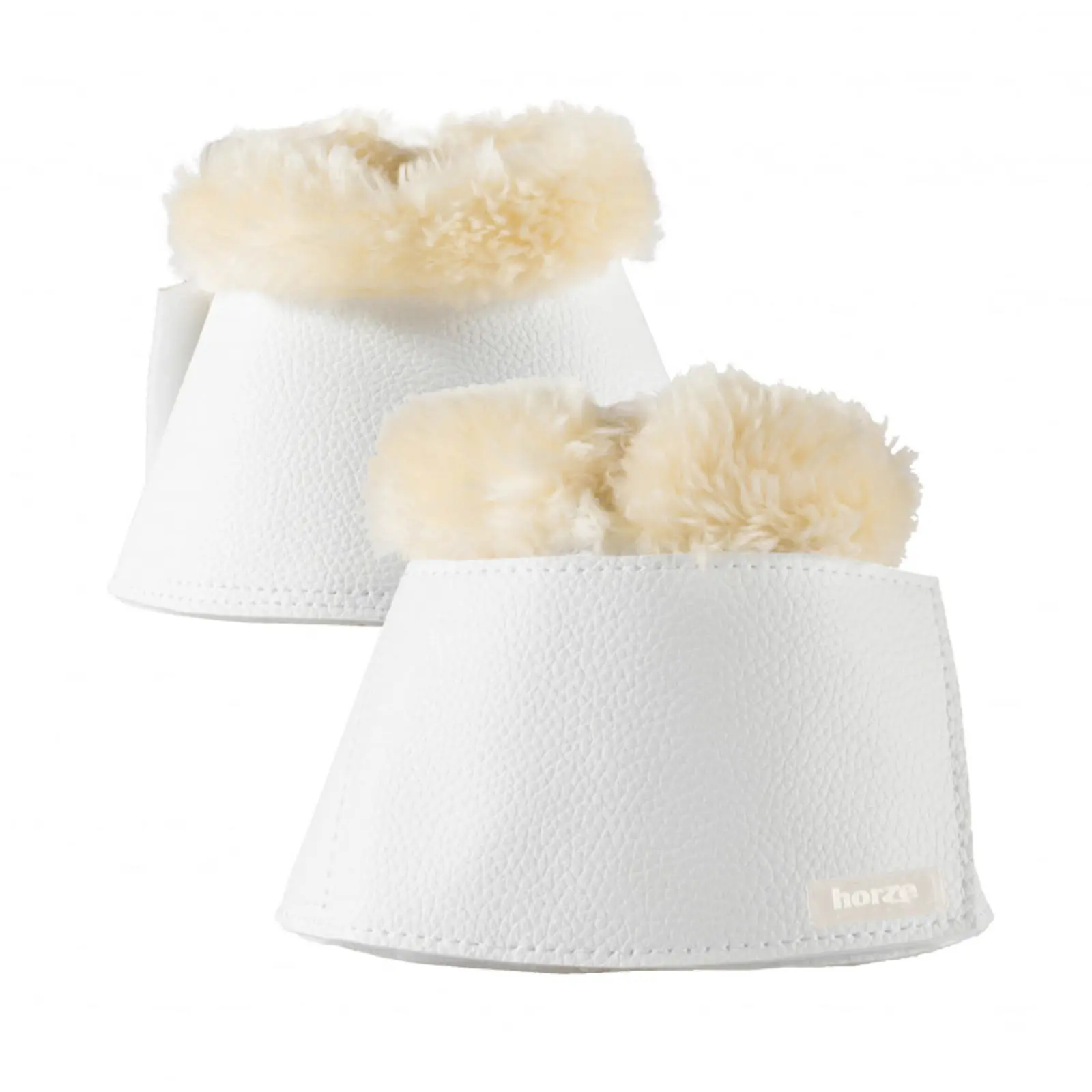 Horze Signature Bell Boots - White 3 Horze Signature Bell Boots - White