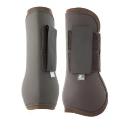 Horze Chicago Tendon Open Front Horse Boots - Chocolate Brown