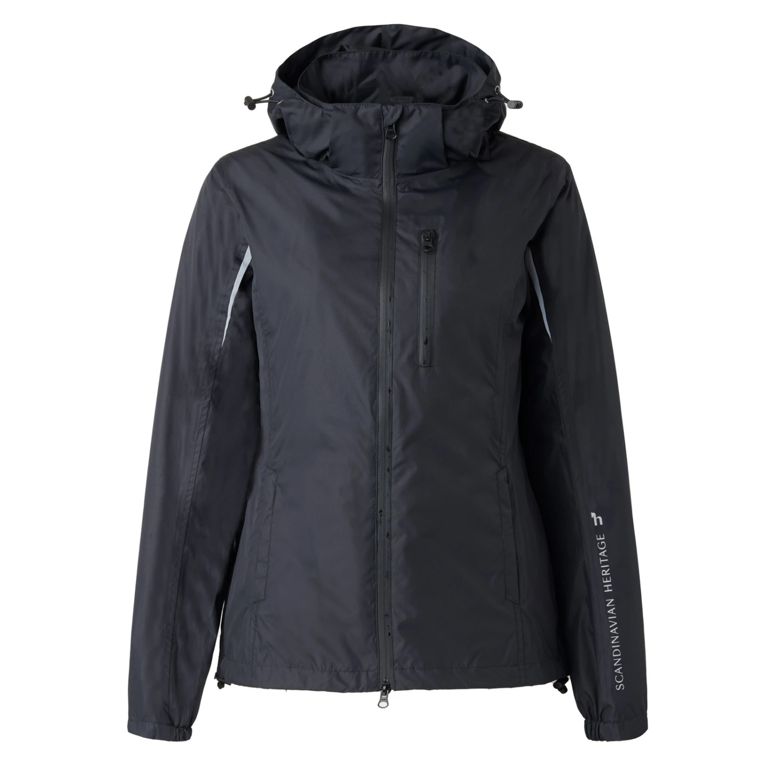 Horze Alexis Womens Waterproof Shell Jacket - Caviar Black 3 Horze Alexis Womens Waterproof Shell Jacket - Caviar Black