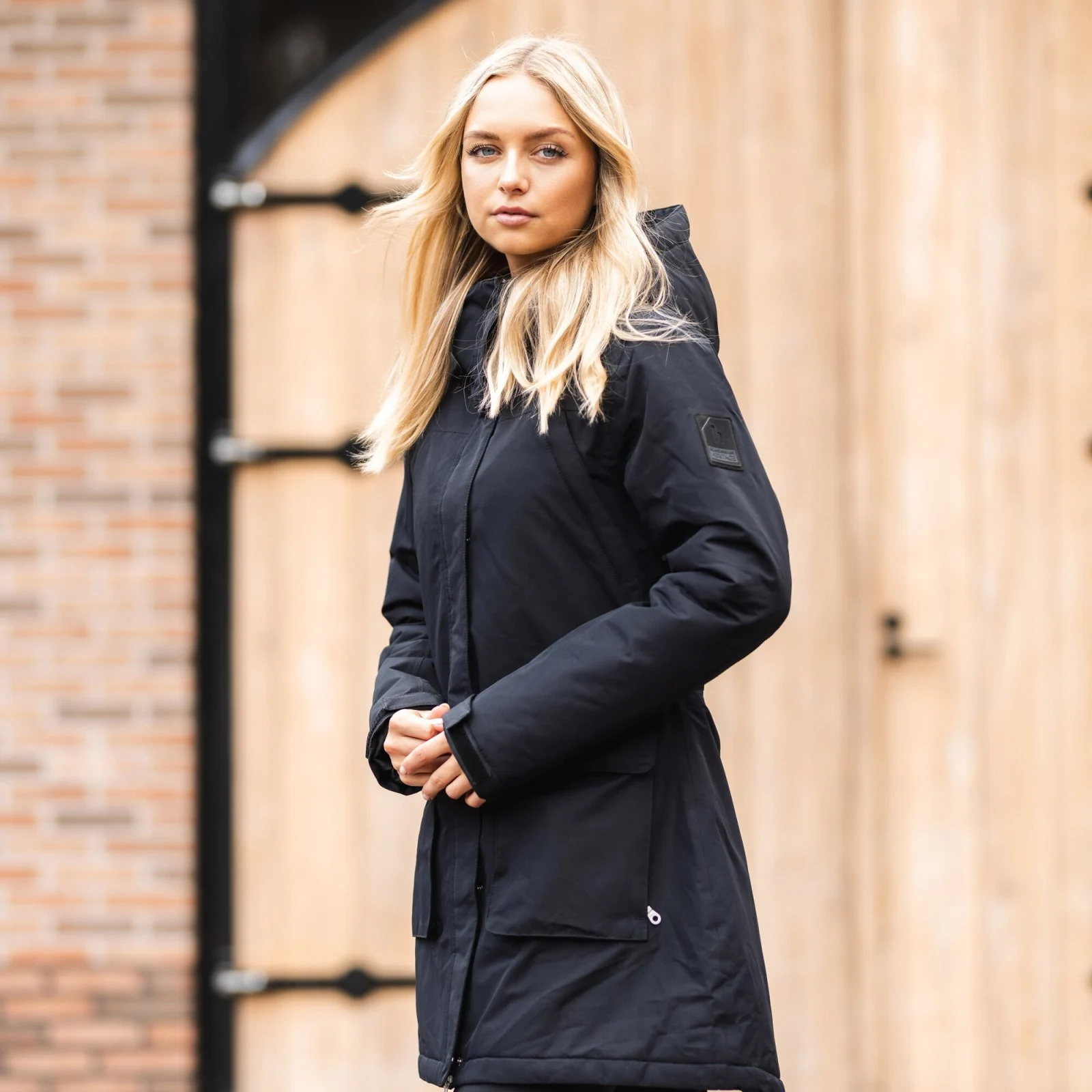 Horze Julia Womens Waterproof Parka Jacket - Caviar Black 12 Horze Julia Womens Waterproof Parka Jacket - Caviar Black - Image 10