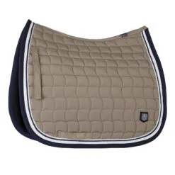 B Vertigo Cameron Double Corded Dressage Saddle Pad - Fossil Brown