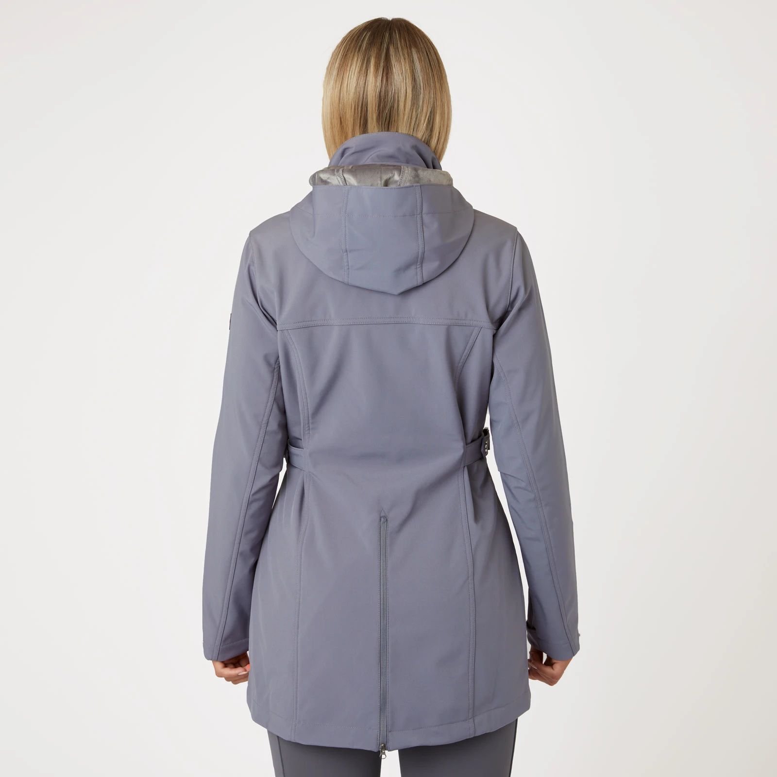 Horze Freya Womens Long Softshell Jacket - Steel Grey 8 Horze Freya Womens Long Softshell Jacket - Steel Grey - Image 6