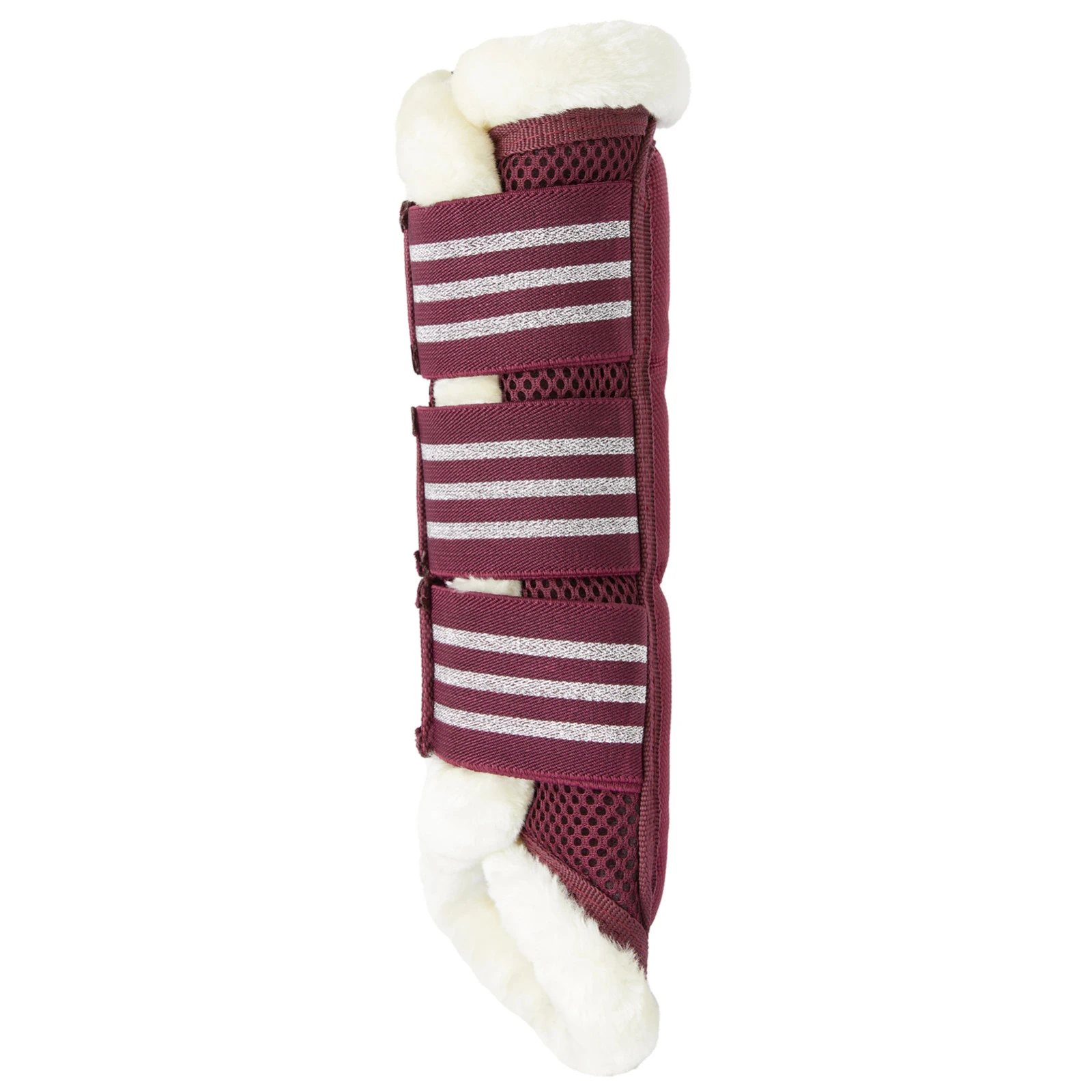Horze Lincoln Faux Fur Brushing Boots - Merlot 8 Horze Lincoln Faux Fur Brushing Boots - Merlot - Image 6
