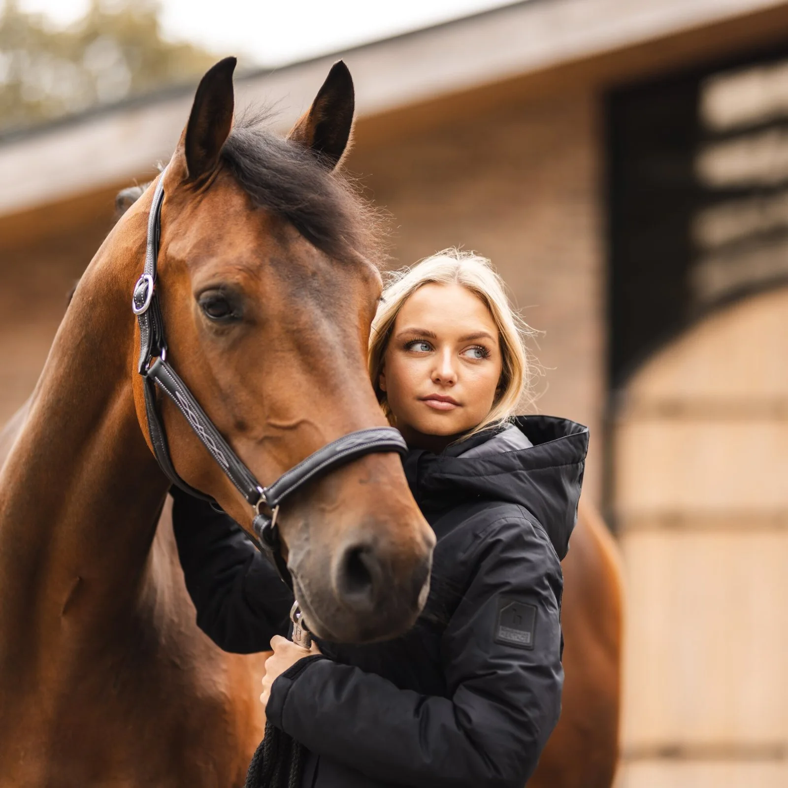 Horze Julia Womens Waterproof Parka Jacket - Caviar Black 5 Horze Julia Womens Waterproof Parka Jacket - Caviar Black - Image 3