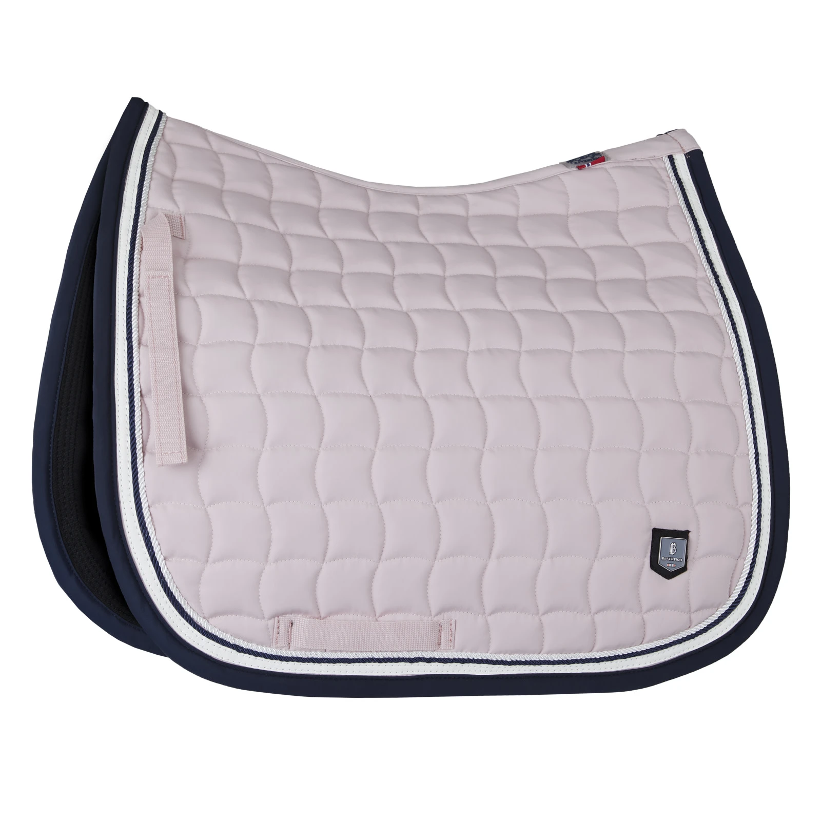B Vertigo Cameron Double Corded Dressage Saddle Pad - Pink Chalk 3 B Vertigo Cameron Double Corded Dressage Saddle Pad - Pink Chalk
