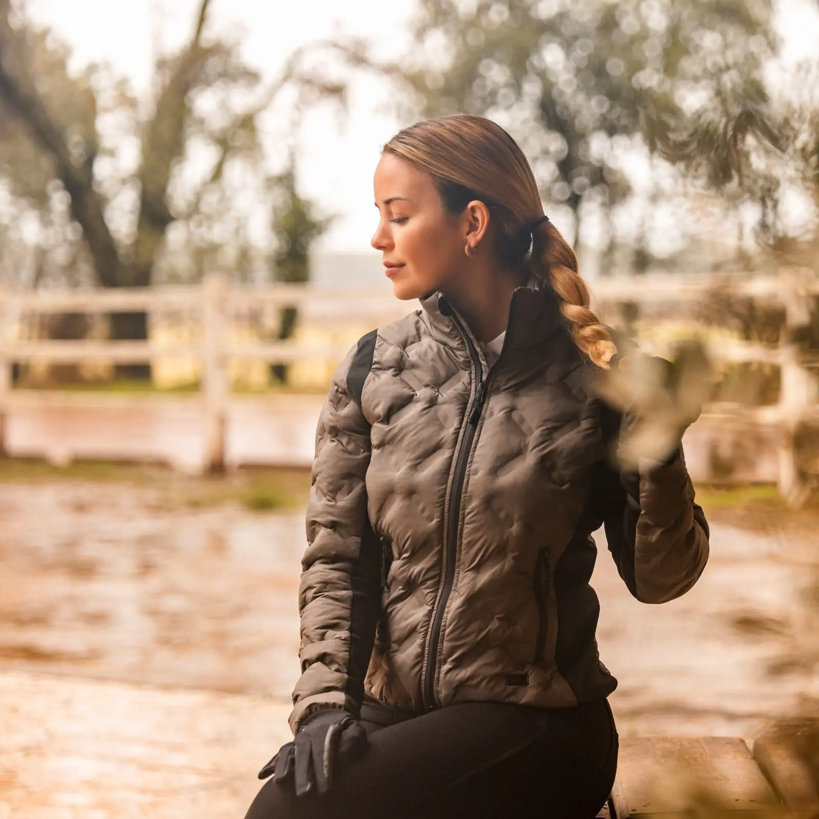 Horze Shelly Womens Padded Jacket - Morel Brown 8 Horze Shelly Womens Padded Jacket - Morel Brown - Image 6