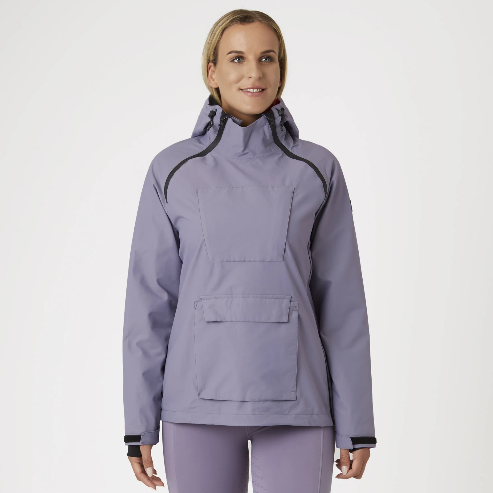 Horze Ayla Womens Waterproof Shell Riding Jacket - Grey Ridge Purple 10 Horze Ayla Womens Waterproof Shell Riding Jacket - Grey Ridge Purple - Image 8