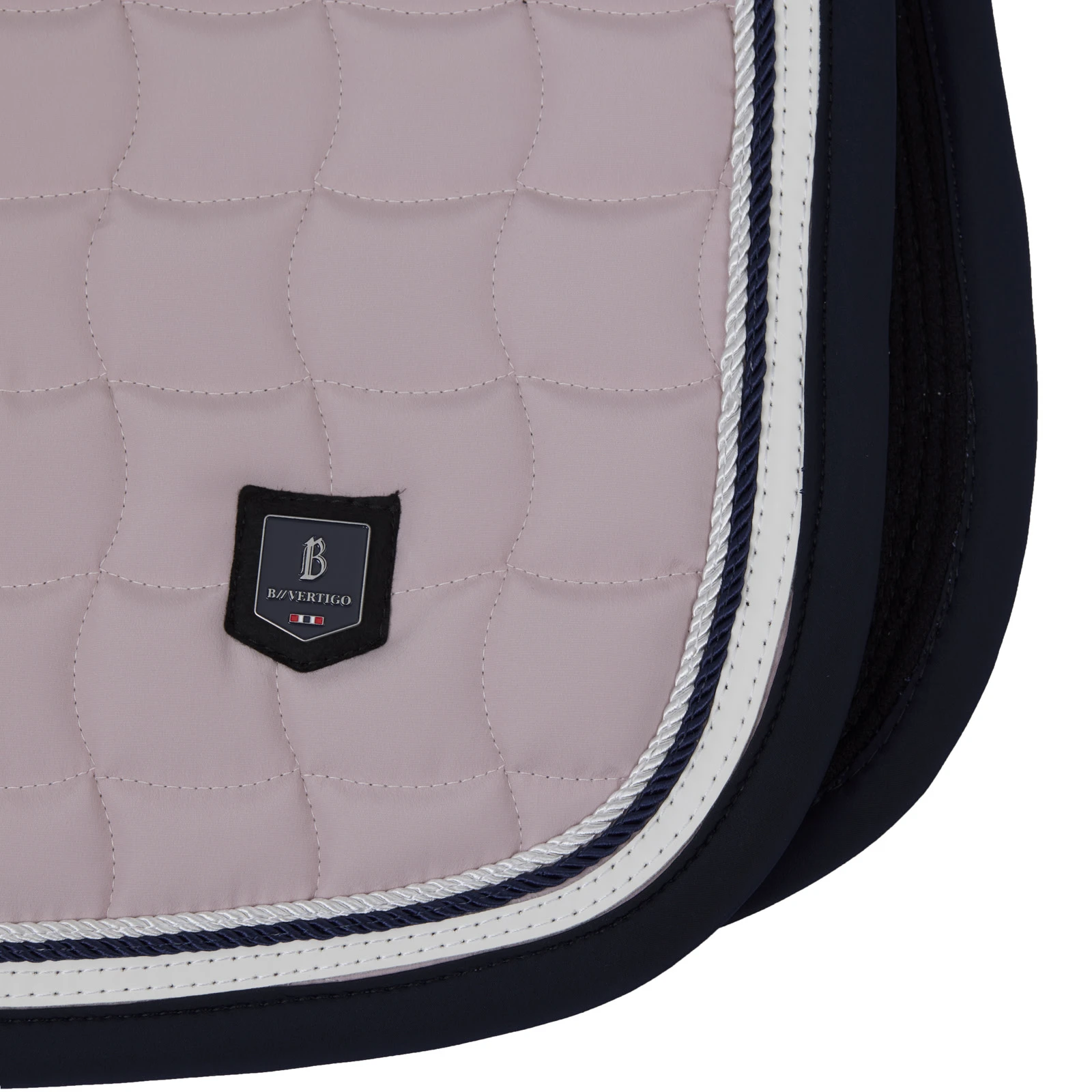 B Vertigo Cameron Double Corded Dressage Saddle Pad - Pink Chalk 5 B Vertigo Cameron Double Corded Dressage Saddle Pad - Pink Chalk - Image 3