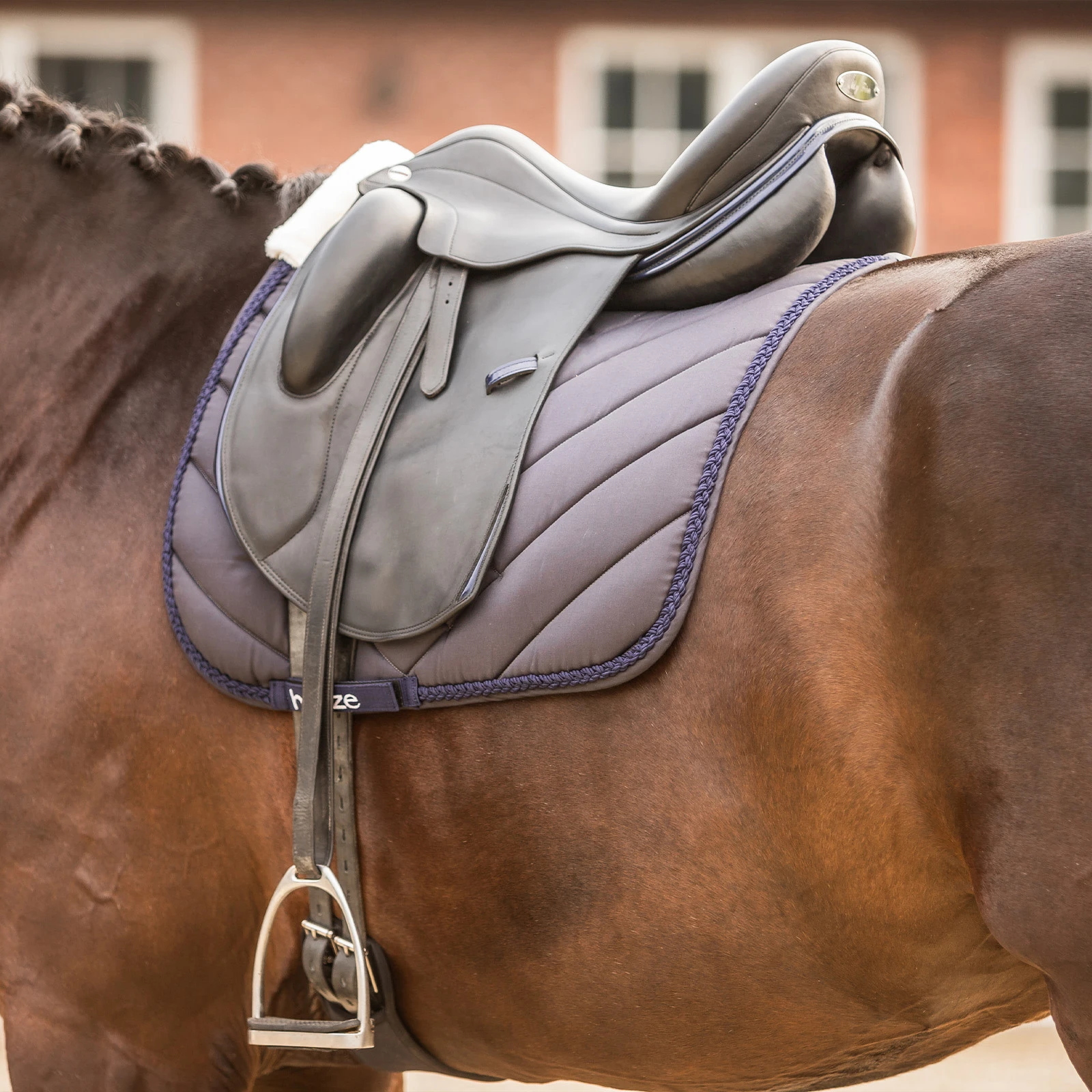 Horze Victoria Dressage Saddle Pad - Inkwell Navy 7 Horze Victoria Dressage Saddle Pad - Inkwell Navy - Image 5