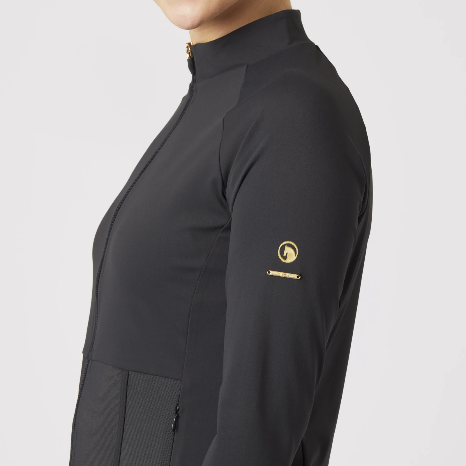Horze Ciandra Womens UV Pro Technical Training Jacket - Charcoal Grey 10 Horze Ciandra Womens UV Pro Technical Training Jacket - Charcoal Grey - Image 8