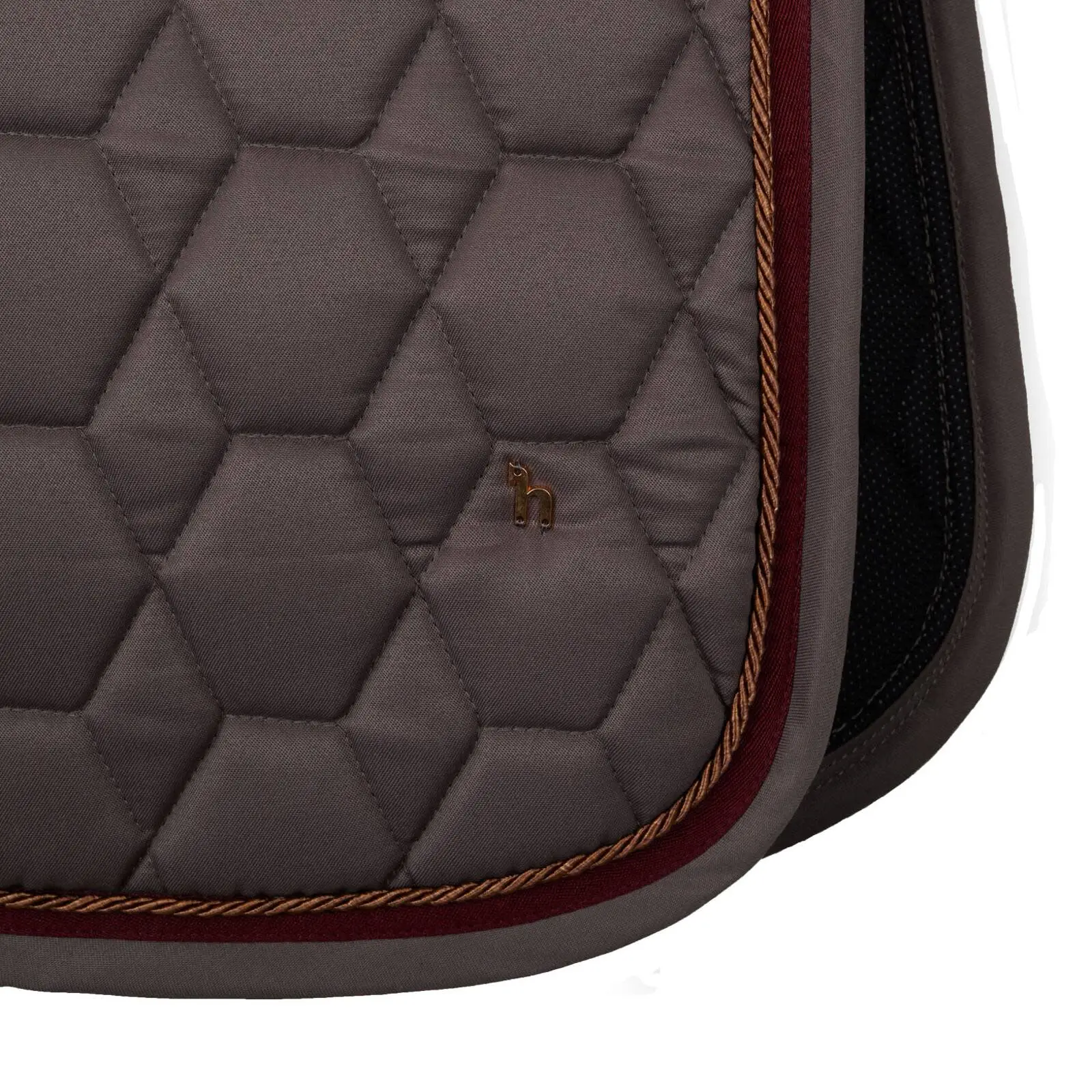 Horze Kenya Anti Slip Dressage Saddle Pad - Iron Grey Brown 10 Horze Kenya Anti Slip Dressage Saddle Pad - Iron Grey Brown - Image 8