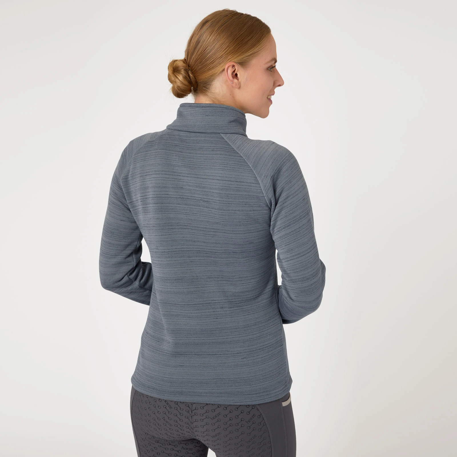 Horze Addison Womens Fleece Riding Jacket - Blackened Pearl 6 Horze Addison Womens Fleece Riding Jacket - Blackened Pearl - Image 4