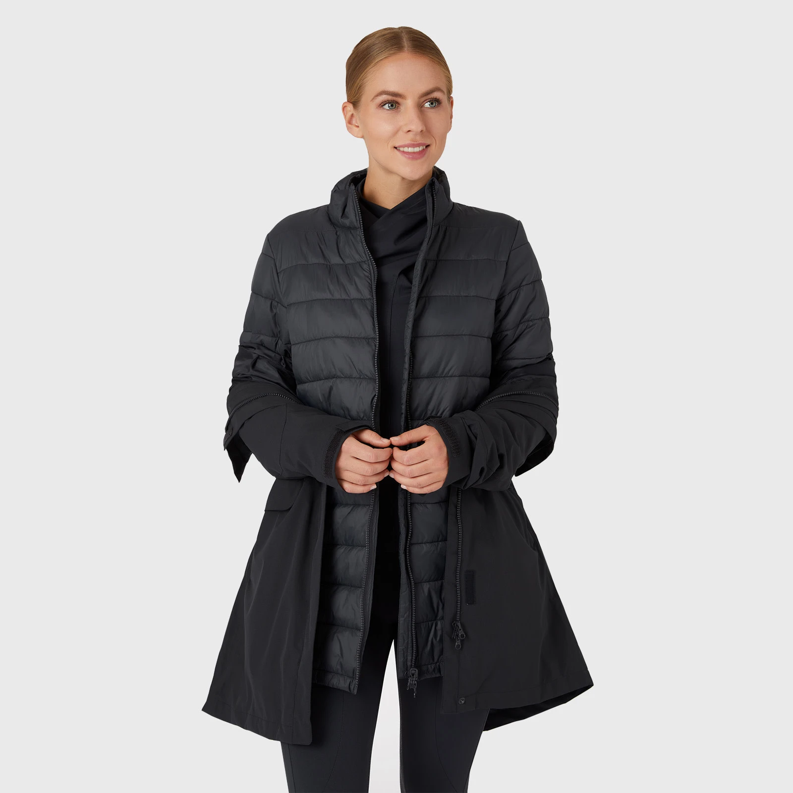 Horze Isabella Womens 3-in-1 Jacket - Black 13 Horze Isabella Womens 3-in-1 Jacket - Black - Image 11